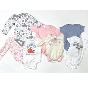 Baby Clothes Lot Of 7 Pajamas 0-3 Months Baby Gap Gerber Chick Pea